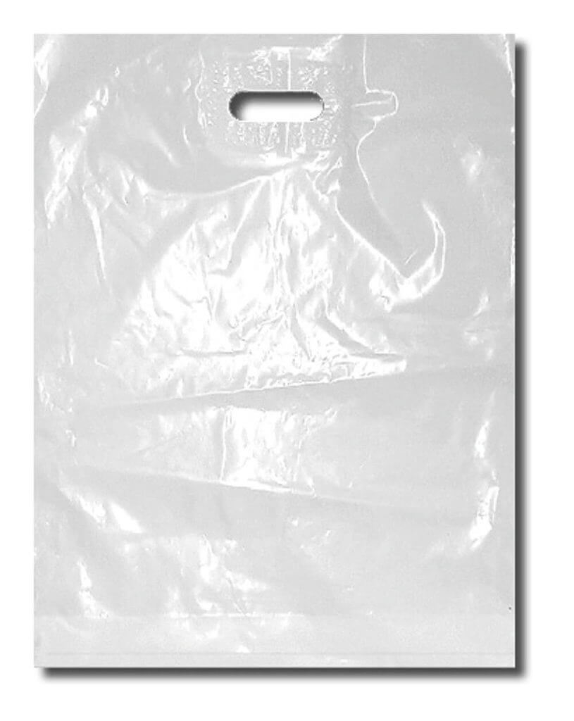 LDPE taška 50x60, 40my, biela s výsekom