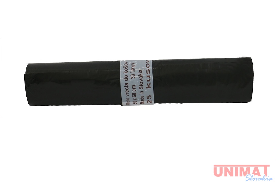 Vrecia do košov    30L, 50x60cm, 25ks, igelitové, 30my, čierne