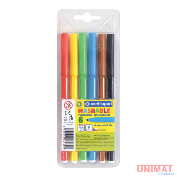 Popisovače Centropen 7550,  6ks, 1mm