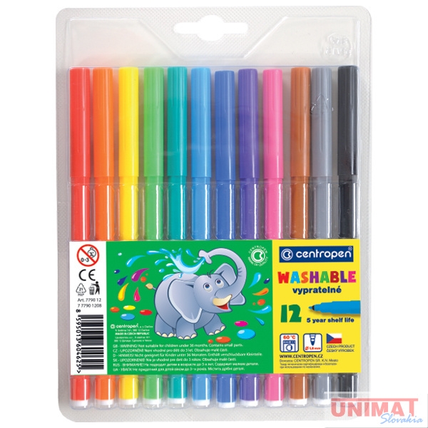 Popisovače Centropen 7550, 12ks, 1mm