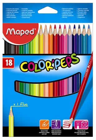 Pastelky  18 ks Maped  "Color Peps"