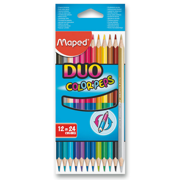 Pastelky  12 ks Maped  "Color Peps" DUO 24 farieb