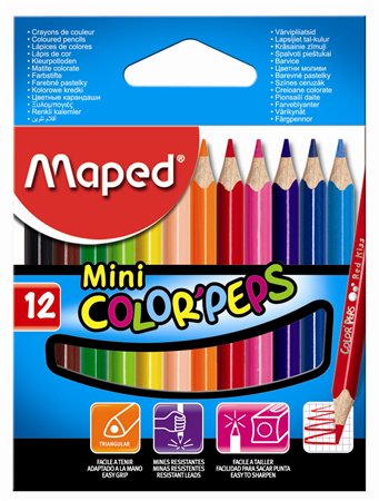 Pastelky  12 ks Maped  "Color Peps" MINI