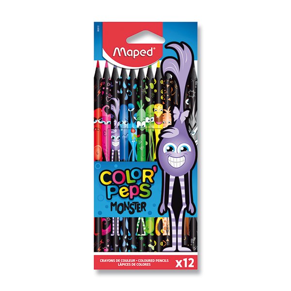 Pastelky  12 ks Maped  "Color Peps" Monster