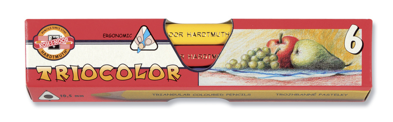 Pastelky   6ks  TRIOCOLOR 3hr - 3151     10,5mm