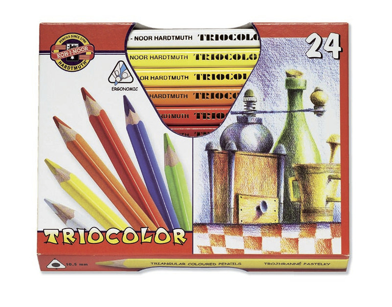 Pastelky  24ks TRIOCOLOR 3hr        10,5mm