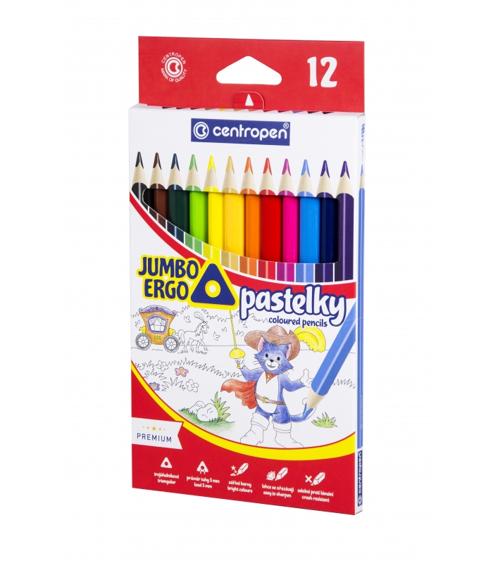 Pastelky   12ks,  Centropen 9522 JUMBO