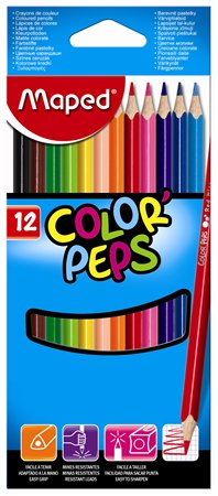 Pastelky  12 ks Maped  "Color Peps"