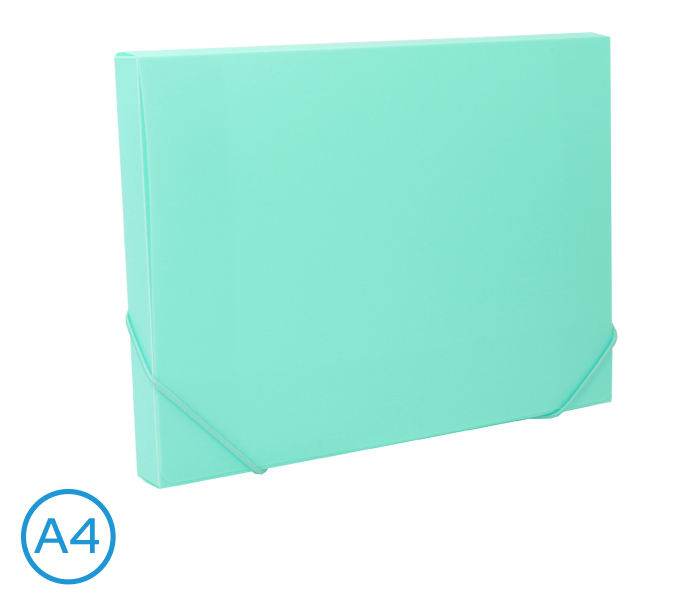 Plastový box s gumičkou LUMA, pastel zelený