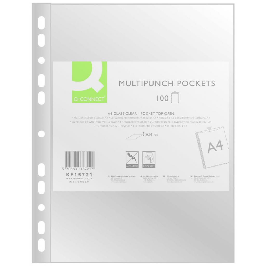 Euroobal A4, 50 mikr., lesklý, číry, Q-connet, 100ks