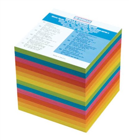 Blok kocka,špalík, sypaný 90x90x90mm, neón. farby