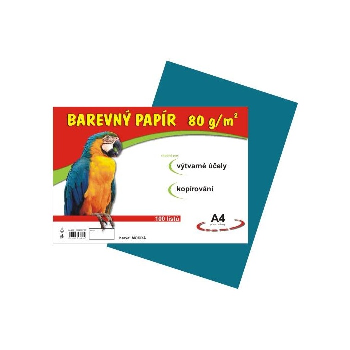 Farebný papier, A4, 80g, svetlo modrý, 100ks