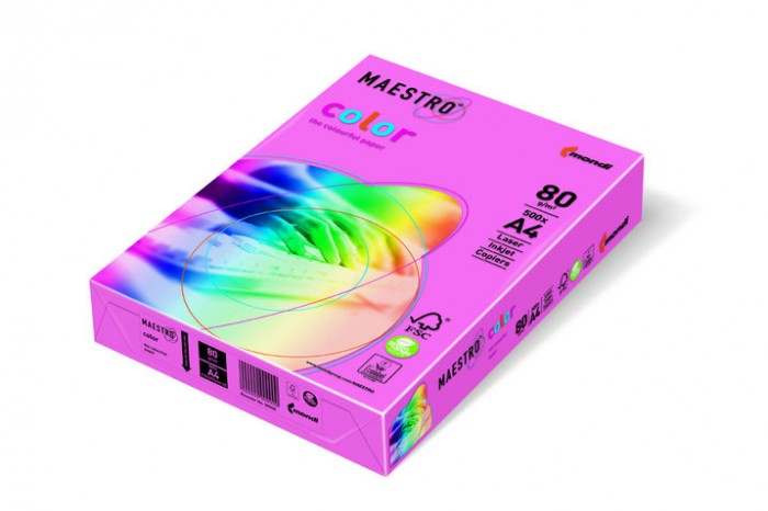 Kopirovací papier A4 80g, MAESTRO, neon pink