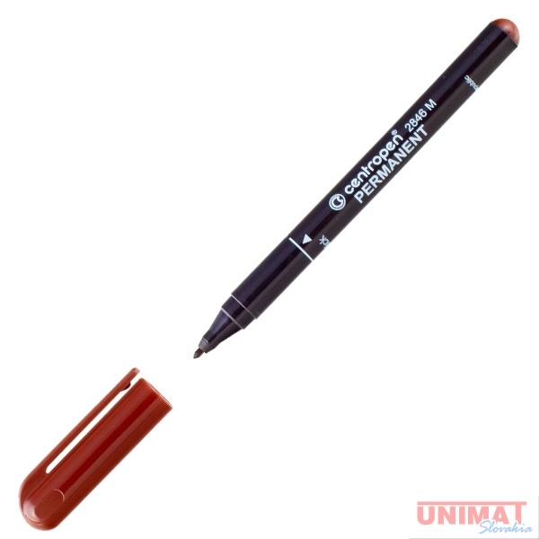 Popisovač Centropen 2846, 1mm, F hnedý