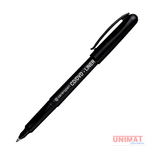 Liner Centropen 4616, 0,6mm , na CD,DVD, čierny