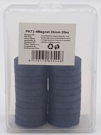 Magnetky  PK73, 25mm, 20ks