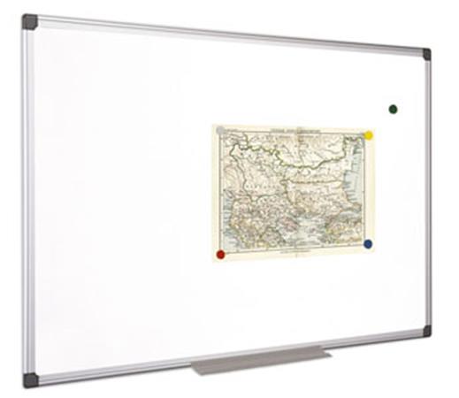 Biela tabuľa, magnetická, 60x90 cm, hliníkový rám, VICTORIA