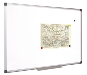 Biela tabuľa, magnetická, 120x180 cm, hliníkový rám, VICTORIA VISUAL