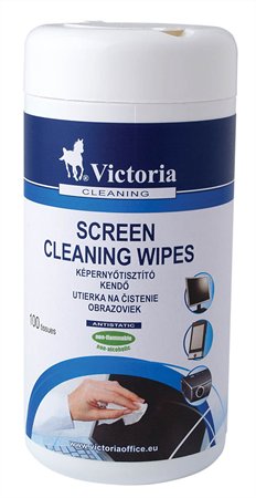 Čistiace utierky na monitor, 100 ks, VICTORIA TECHNOLOGY