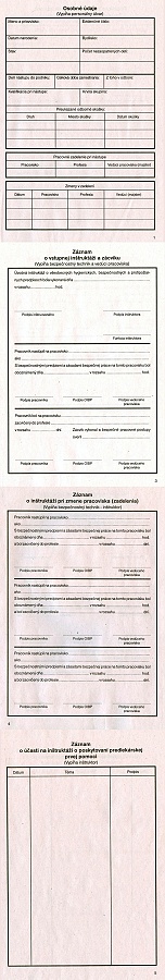 Zápisník bezpečnosti práce