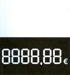 Cenovka digitálna, 74x70mm EUR