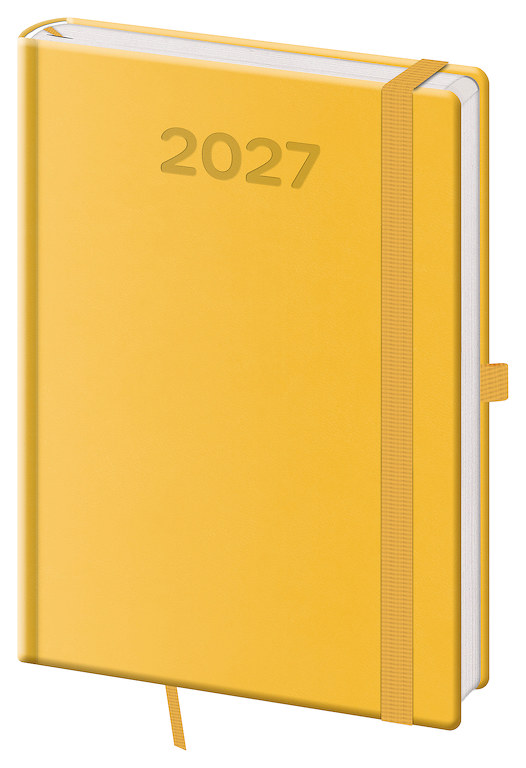 Diár A5  denný PRINT POP 2027 žltý