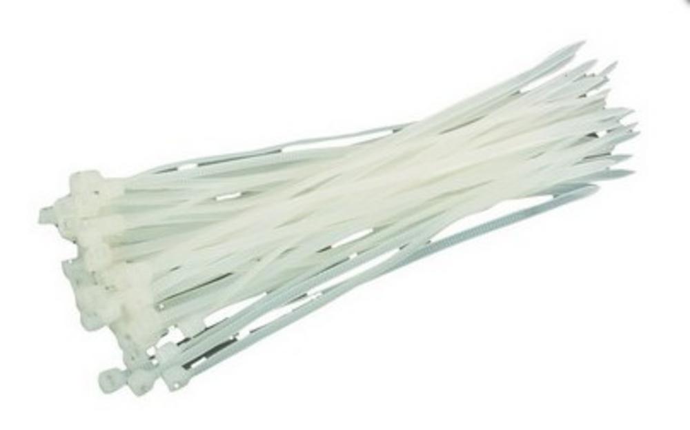 Páska sťahovacia 25cm/3,6mm 50ks /biela