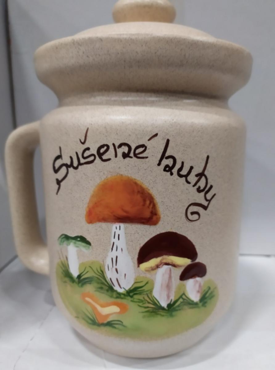 Dóza keramická sušené hríby
