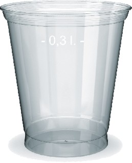 Pohár PET 0,3l  / 50ks    pr. 95 mm