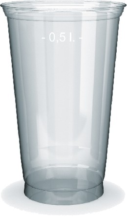 Pohár PET 0,5l  / 50ks    pr. 95 mm