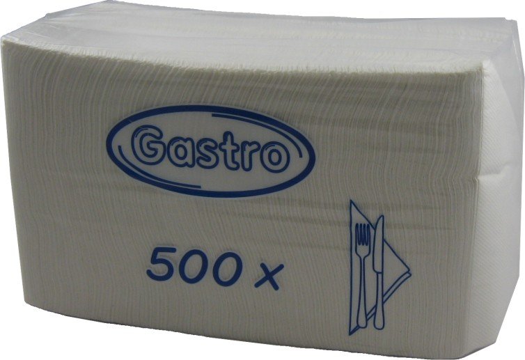 Servitky 30x30cm,  1vr, biele, 500ks