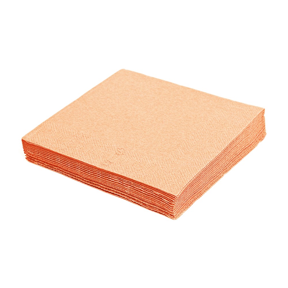 Servítky 33x33cm, 3vrst, apricot, 20ks