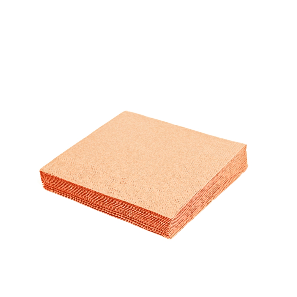 Servítky 33x33cm, 2vr, apricot, 50ks