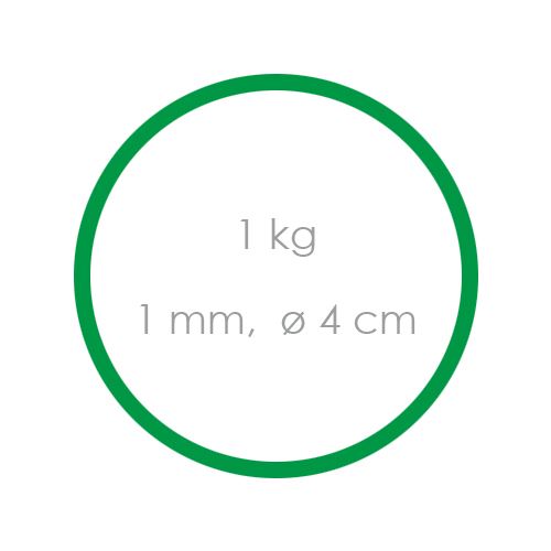 Gumičky 1mm /pr 4cm /1kg