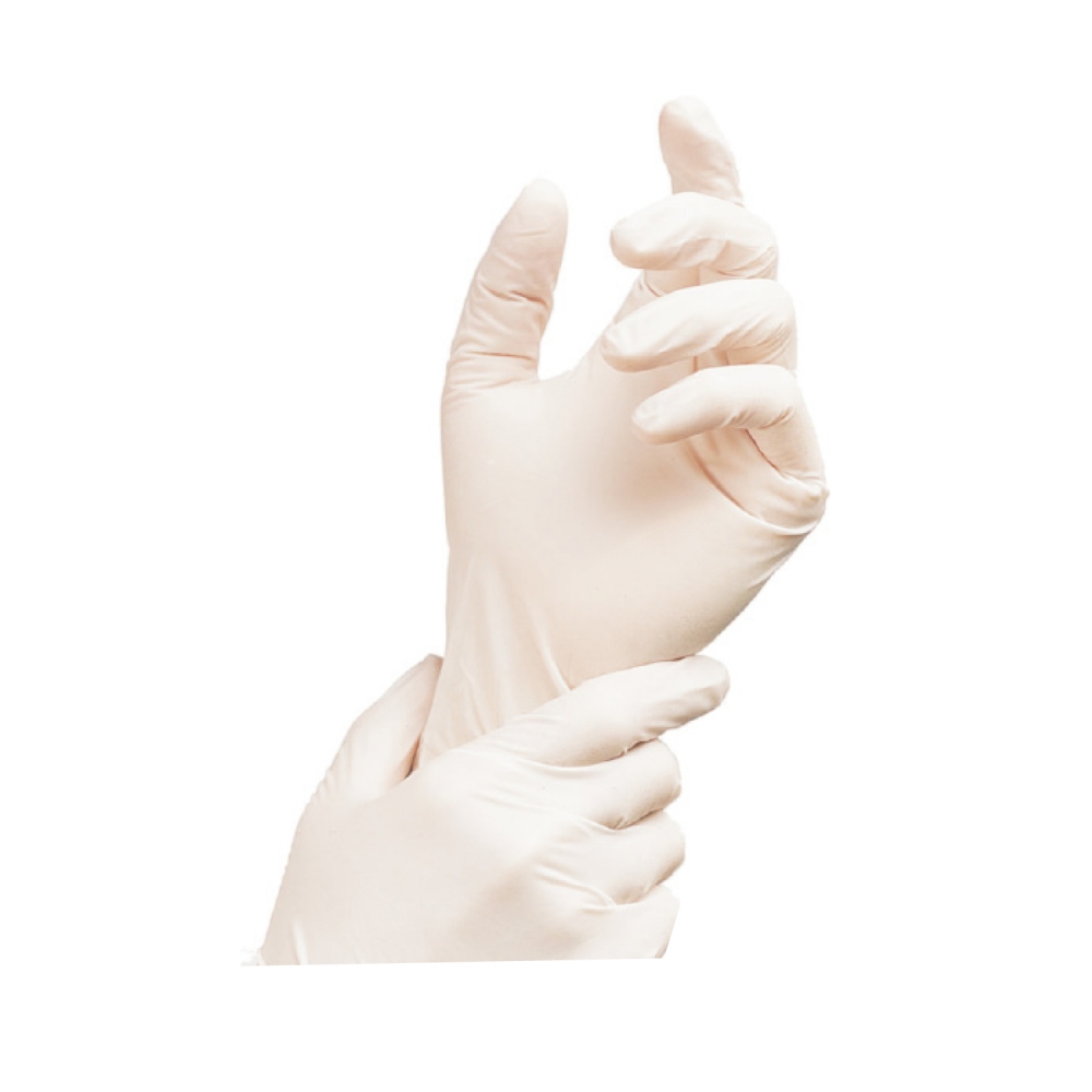 Rukavice latex. nepudr.  "L"    / 100 ks