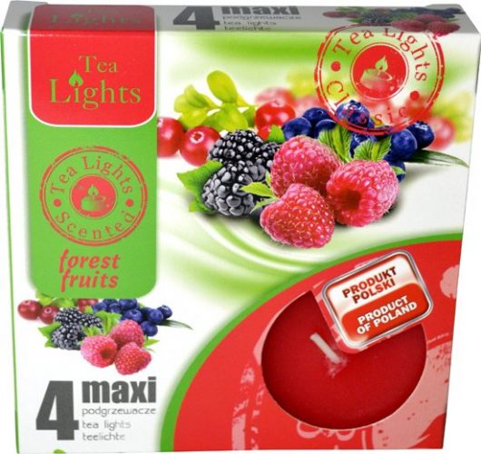 Sviečka čajová  MAXI, 4ks, forest fruits