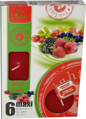 Sviečka čajová  MAXI, 6ks, forest fruit