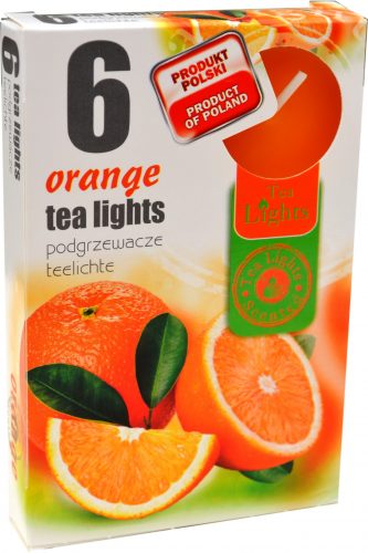 Sviečka čaj  6ks, orange