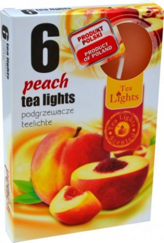 Sviečka čaj  6ks, peach