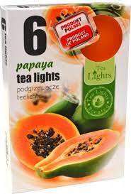 Sviečka čaj  6ks, papaya