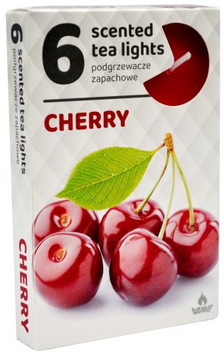 Sviečka čaj  6ks, cherry
