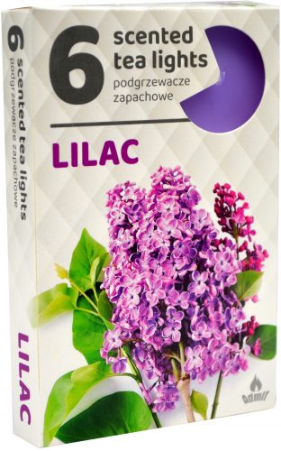 Sviečka čaj  6ks, lilac