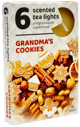 Sviečka čaj  6ks, grandma s cookies