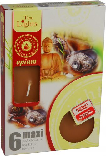 Sviečka čajová  MAXI, 6ks, opium