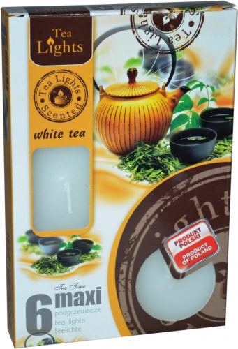 Sviečka čajová  MAXI, 6ks, white tea