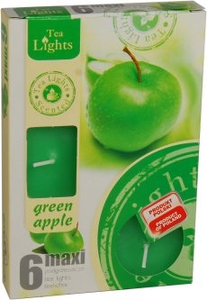Sviečka čajová  MAXI, 6ks, apple