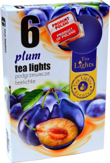 Sviečka čaj  6ks, plum