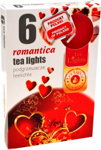 Sviečka čaj  6ks, romantica