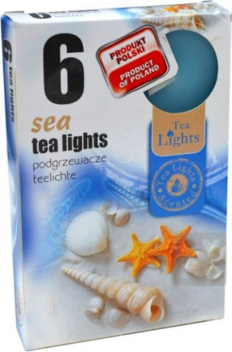 Sviečka čaj  6ks, sea