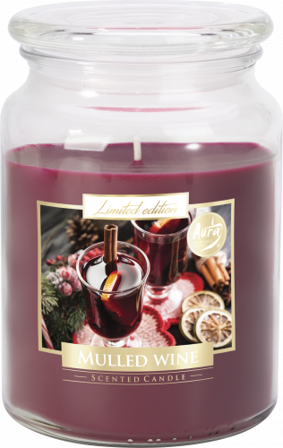 Sviečka v skle  s uzáverom 100h, mulled wine